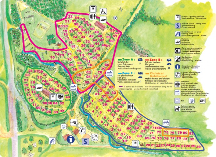 Plan Camping de la Marjorie