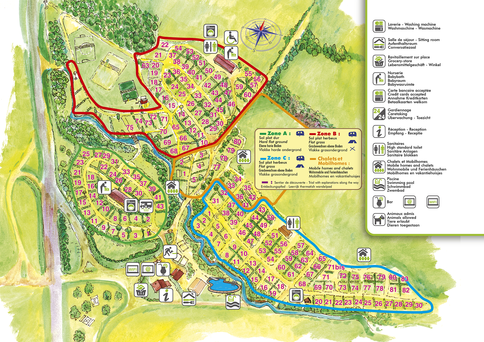 Plan Camping de la Marjorie